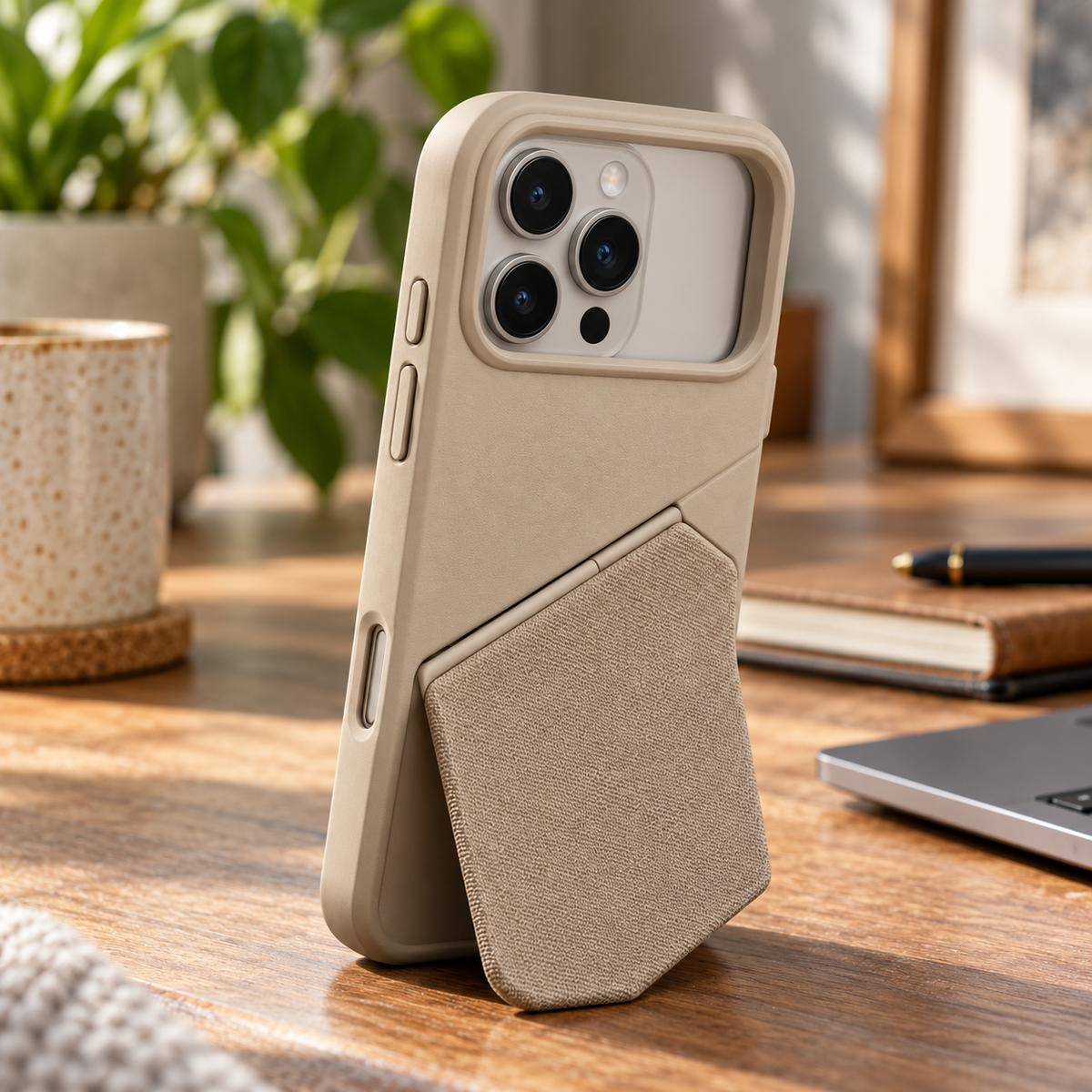 Folded Leaf Stand Case for iPhone 18 Pro Max