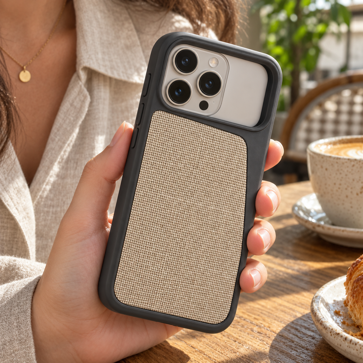 Inset Textile Panel Case for iPhone 18 Pro Max