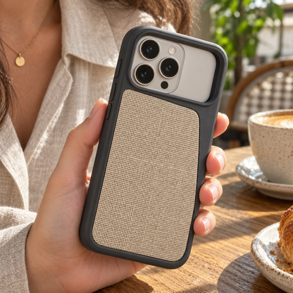 Inset Textile Panel Case for iPhone 18 Pro Max