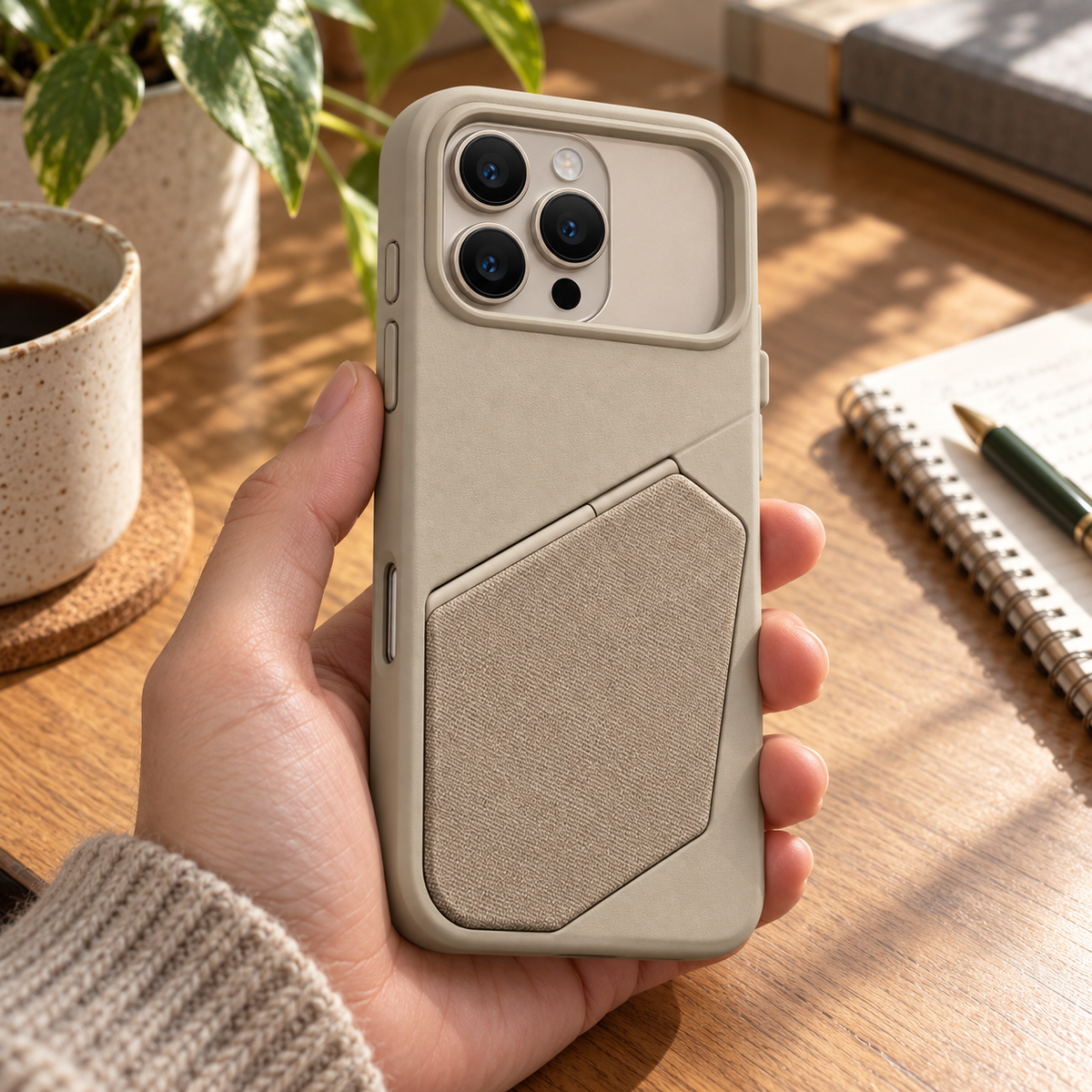 Folded Leaf Stand Case for iPhone 18 Pro Max